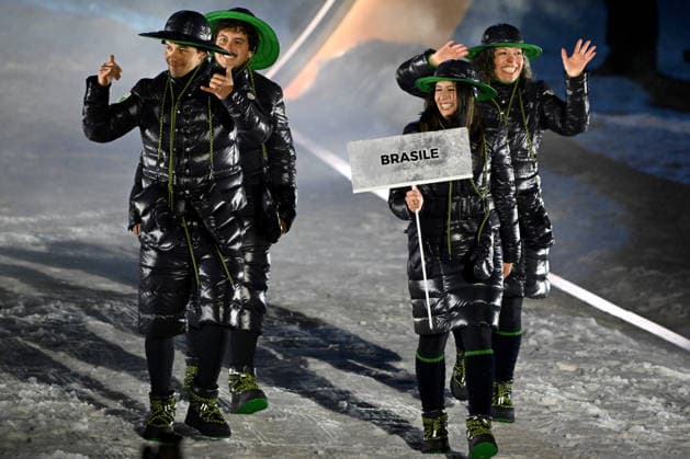 Predazzo, Italy, February 06th 2026. Opening Ceremony of the Olympic Winter games, Winterspiele,Spiele, Summer games 2026 in Predazzo, Italy. (Photo by Igor Kupljenik Sports Press Photo)  Copyright: xIgorxKupljenikx xSPPx Sportspressphoto_SPR89072