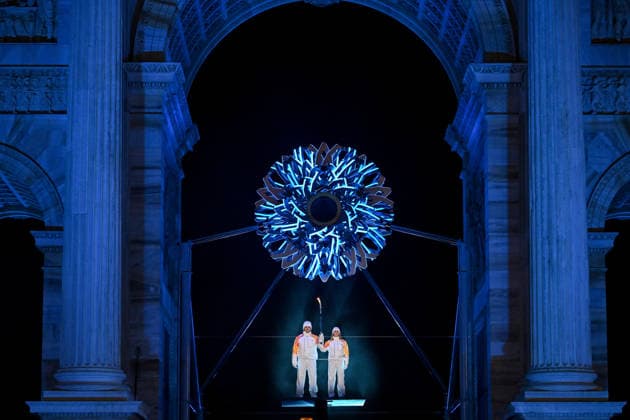 260206 Former alpine skiers Alberto Tomba and Deborah Compagnoni of Italy with the Olympic torch during the Opening Ceremony of the 2026 Winter Olympics on February 6, 2026 in Milan. Photo: Carl Sandin BILDBYRAN kod CS CS0854 bbeng Olympic Games, Olympische Spiele, Olympia, OS olympics winter olympics os ol olympiska spel vinter-os olympiske leker milano cortina 2026 milan cortina 2026 milano cortina 2026 olympic games milano cortina 2026 winter olympic games milano cortina-os milano cortina-ol vinter-ol opening ceremony invigning invigningsceremoni *** 260206 Former alpine skiers Alberto Tomba and Deborah Compagnoni of Italy with the Olympic torch during the Opening Ceremony of the 2026 Winter Olympics on February 6, 2026 in Milan Photo Carl Sandin BILDBYRAN code CS CS0854 bbeng olympic games olympics winter olympics os ol olympic games winter os olympic games milano cortina 2026 milan cortina 2026 milano cortina 2026 olympic games milano cortina 2026 winter olympic games milano cortina os milano cortina ol winter ol opening ceremony invigning invigningsceremoni  Copyright: CARLxSANDIN BB260206CS037