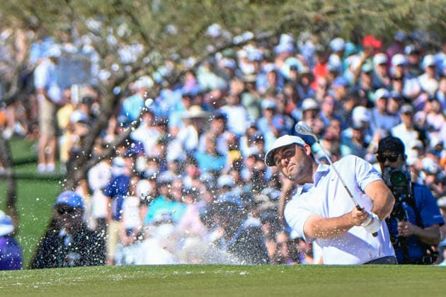 SCOTTSDALE, AZ - FEBRUARY 06: Scottie Scheffler (USA)hits from the trap on 2 during the second round of the Waste Management Phoenix Open on February 6, 2026, at TPC Scottsdale, Scottsdale, Arizona. (Photo by Ken Murray Icon Sportswire) GOLF: FEB 06 PGA, Golf Herren WM Phoenix Open EDITORIAL USE ONLY Icon2602060392
