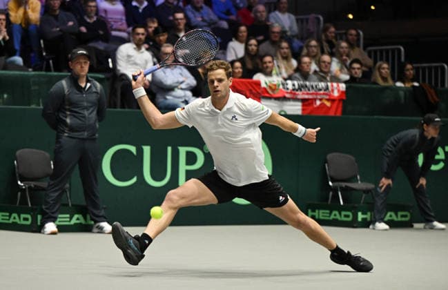 2026 Davis Cup Qualifiers , Düsseldorf Germany Germany vs. Peru Day1 Match1 Yannik Hanfmann (GER) vs. Gonzalo Bueno (PER) Yannik Hanfmann (GER)