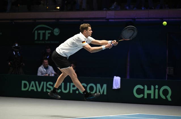 2026 Davis Cup Qualifiers , Düsseldorf Germany Germany vs. Peru Day1 Match1 Yannik Hanfmann (GER) vs. Gonzalo Bueno (PER) Yannik Hanfmann (GER)