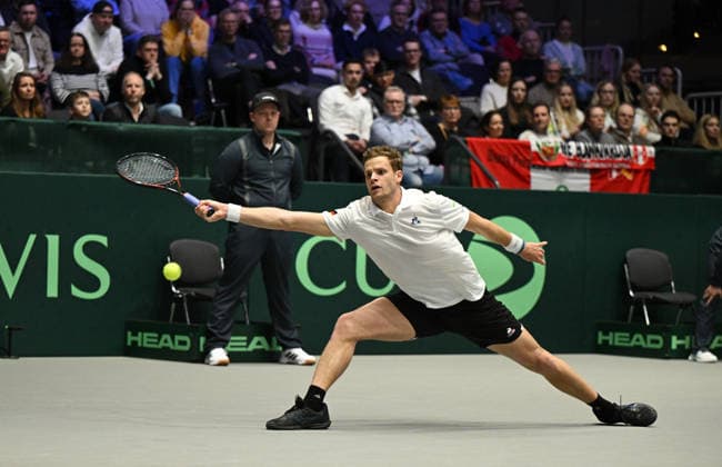 2026 Davis Cup Qualifiers , Düsseldorf Germany Germany vs. Peru Day1 Match1 Yannik Hanfmann (GER) vs. Gonzalo Bueno (PER) Yannik Hanfmann (GER)