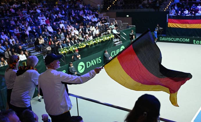 2026 Davis Cup Qualifiers , Düsseldorf Germany Germany vs. Peru Day1 Match2 2.Match Jan-Lennard Struff (GER) vs. Juan Pablo Varillas (PER) German Supporters