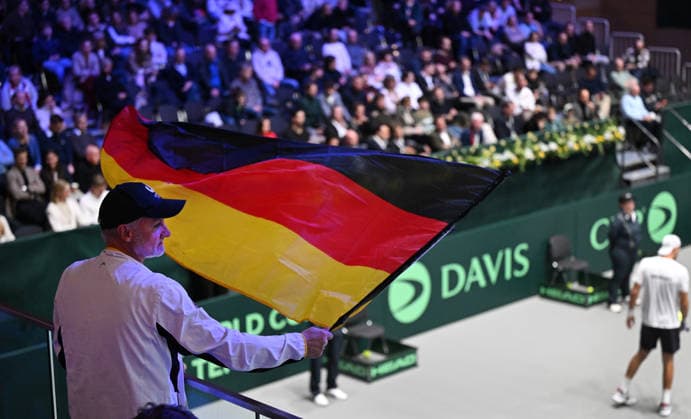 2026 Davis Cup Qualifiers , Düsseldorf Germany Germany vs. Peru Day1 Match2 2.Match Jan-Lennard Struff (GER) vs. Juan Pablo Varillas (PER) German Supporters