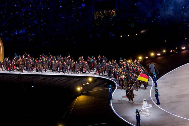 OLYMPICS - Winter Olympic Games, Olympische Spiele, Olympia, OS Milano Cortina 2026 MILAN,ITALY,06.FEB.26 - OLYMPICS - Winter Olympic Games Milano Cortina 2026, opening ceremony. Image shows the team from Germany.  GEPAxpictures xMatthiasxTrinkl