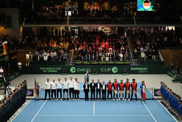 2026 Davis Cup Qualifiers , Düsseldorf Germany Germany vs. Peru Day1 Match1 Yannik Hanfmann (GER) vs. Gonzalo Bueno (PER)