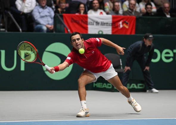 2026 Davis Cup Qualifiers , Düsseldorf Germany Germany vs. Peru Day1 Match1 Yannik Hanfmann (GER) vs. Gonzalo Bueno (PER)