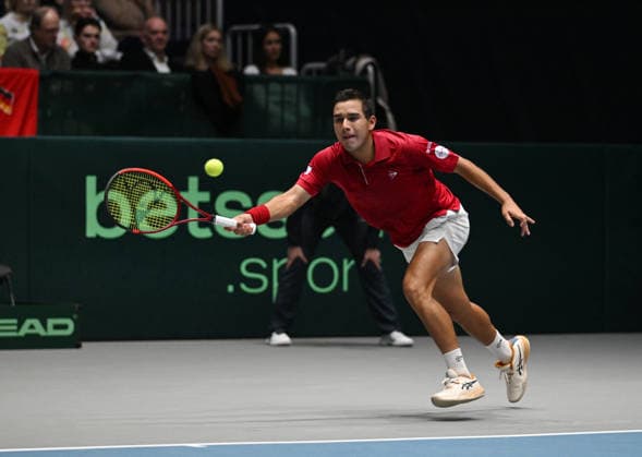 2026 Davis Cup Qualifiers , Düsseldorf Germany Germany vs. Peru Day1 Match1 Yannik Hanfmann (GER) vs. Gonzalo Bueno (PER)