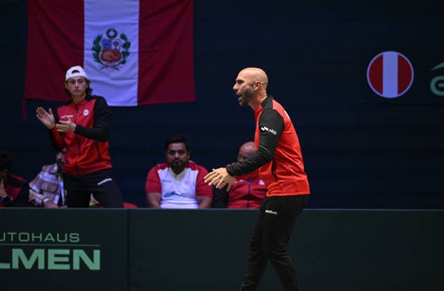 2026 Davis Cup Qualifiers , Düsseldorf Germany Germany vs. Peru Day1 Match1 Yannik Hanfmann (GER) vs. Gonzalo Bueno (PER)