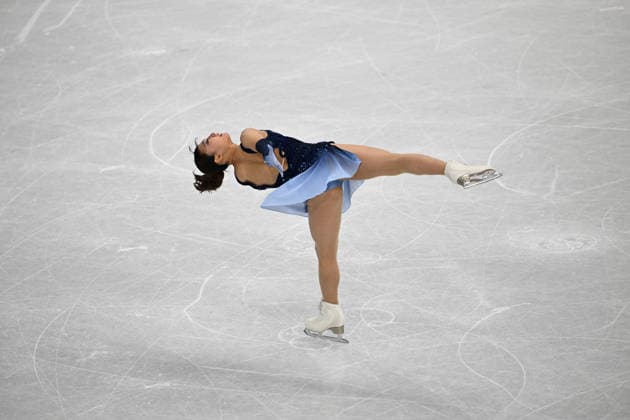 February 6, 2026, Bengaluru, Karnatakakj, India: Sakamoto Kaori (JPN) on action during the Figure skating, Eiskunstlauf - Team event - Women single skating - short program at Milano ice skating Arena during Olympic Winter games, Winterspiele,Spiele, Summer games in Milano, Italy Bengaluru India - ZUMAk197 20260206_zsp_k197_002 Copyright: xRanjithxKumarx