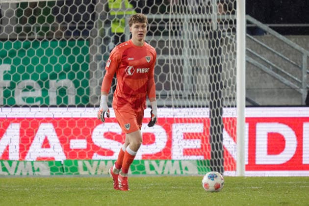 06.02.2026, xgrfx, Fussball 2.Bundesliga, Preußen Münster - VfL Bochum v.l. Johannes Schenk (Preußen Münster) (DFL DFB REGULATIONS PROHIBIT ANY USE OF PHOTOGRAPHS as IMAGE SEQUENCES and or QUASI-VIDEO) Münster