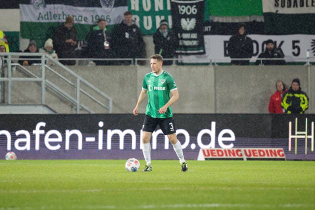 06.02.2026, xgrfx, Fussball 2.Bundesliga, Preußen Münster - VfL Bochum v.l. Paul Jaeckel (Preußen Münster) (DFL DFB REGULATIONS PROHIBIT ANY USE OF PHOTOGRAPHS as IMAGE SEQUENCES and or QUASI-VIDEO) Münster