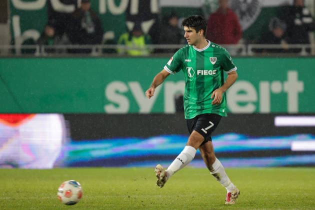 06.02.2026, xgrfx, Fussball 2.Bundesliga, Preußen Münster - VfL Bochum v.l. Batuhan Sertdemir (Preußen Münster) (DFL DFB REGULATIONS PROHIBIT ANY USE OF PHOTOGRAPHS as IMAGE SEQUENCES and or QUASI-VIDEO) Münster