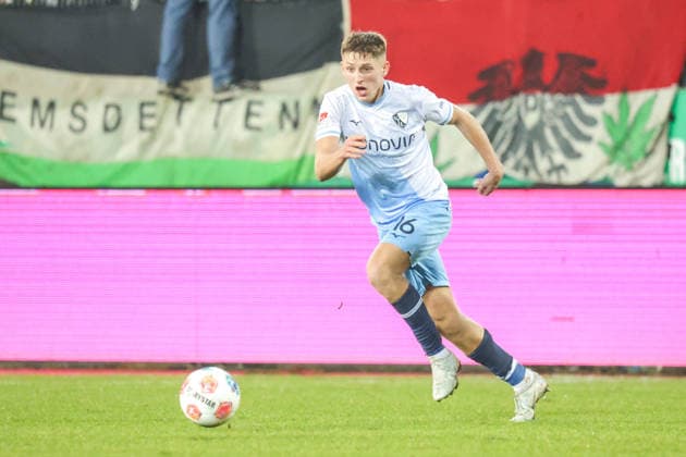 06.02.2026, xgrfx, Fussball 2.Bundesliga, Preußen Münster - VfL Bochum v.l. Callum Marshall (VfL Bochum) (DFL DFB REGULATIONS PROHIBIT ANY USE OF PHOTOGRAPHS as IMAGE SEQUENCES and or QUASI-VIDEO) Münster