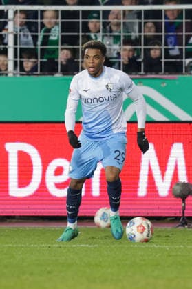 06.02.2026, xgrfx, Fussball 2.Bundesliga, Preußen Münster - VfL Bochum v.l. Farid Alfa-Ruprecht (VfL Bochum) (DFL DFB REGULATIONS PROHIBIT ANY USE OF PHOTOGRAPHS as IMAGE SEQUENCES and or QUASI-VIDEO) Münster