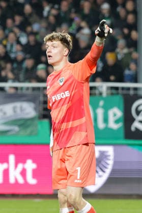 06.02.2026, xgrfx, Fussball 2.Bundesliga, Preußen Münster - VfL Bochum v.l. Johannes Schenk (Preußen Münster) (DFL DFB REGULATIONS PROHIBIT ANY USE OF PHOTOGRAPHS as IMAGE SEQUENCES and or QUASI-VIDEO) Münster