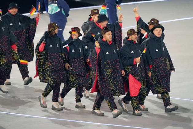 Milano Cortina, 2026 , Winter Olympic Games, Olympische Spiele, Olympia, OS Olympische Winterspiele 2026 , Eröffnungsfeier, Opening Ceremony , Deutsch, German, Germany, Fahnenträger, Photocopyright Gladys Chai von der Laage *** Milano Cortina, 2026 , Winter Olympic Games, Winter Olympic Games 2026 , Opening Ceremony , German, German, Germany, Flag bearer, Photocopyright Gladys Chai von der Laage