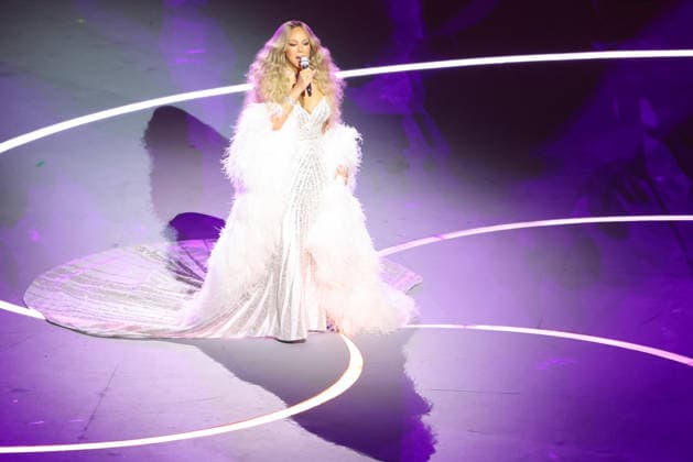 February 06, 2026: Mariah Carey performs during the Opening Ceremony of the Milano Cortina 2026 Olympic Games, Olympische Spiele, Olympia, OS held at San Siro Olympic Stadium in Milan, Italy. MilanoCortina2026 . Milan Italy - ZUMAc04_ 20260206_zma_c04_008 Copyright: xDanielxLeax