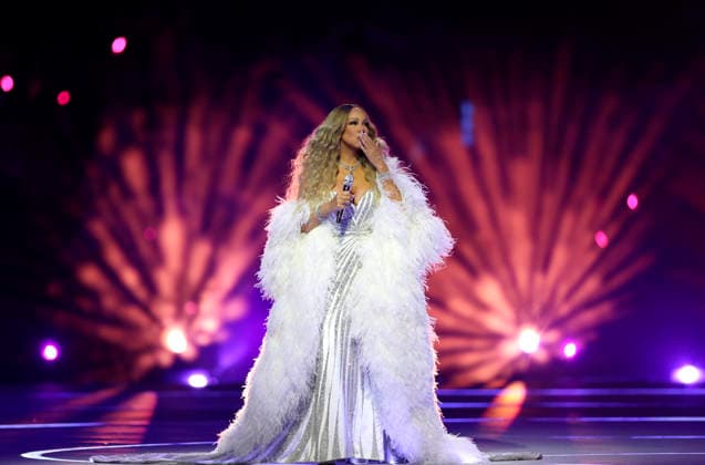 260206 -- MILAN, Feb. 6, 2026 -- Mariah Carey performs during the opening ceremony of the Milan-Cortina 2026 Olympic Winter games, Winterspiele,Spiele, Summer games at the San Siro Olympic Stadium in Milan, Italy, Feb. 6, 2026. MICO2026ITALY-MILAN-CORTINA 2026-OLYMPIC WINTER GAMES-OPENING CEREMONY LixMing  (MICO2026)ITALY-MILAN-CORTINA 2026-OLYMPIC WINTER GAMES-OPENING CEREMONY IMAGO LixMing  imago images 0847010067