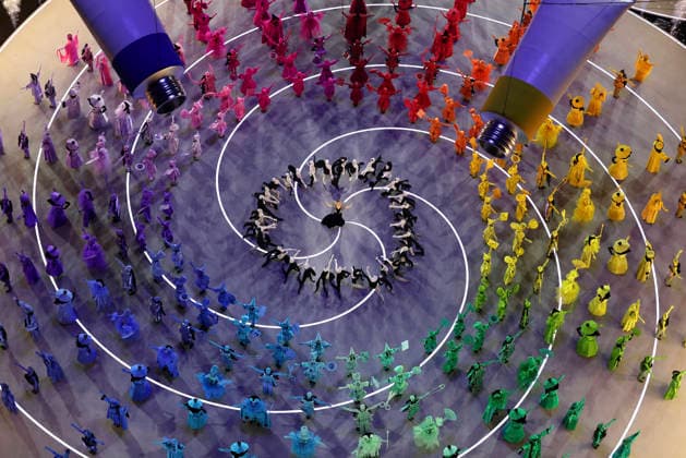 260206 -- MILAN, Feb. 6, 2026 -- Artists perform during the opening ceremony of the Milan-Cortina 2026 Olympic Winter games, Winterspiele,Spiele, Summer games at the San Siro Olympic Stadium in Milan, Italy, Feb. 6, 2026. MICO2026ITALY-MILAN-CORTINA 2026-OLYMPIC WINTER GAMES-OPENING CEREMONY ChenxYichen  (MICO2026)ITALY-MILAN-CORTINA 2026-OLYMPIC WINTER GAMES-OPENING CEREMONY IMAGO ChenxYichen  imago images 0847010068