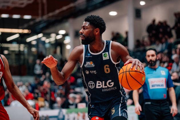 BB-2BL SBB Baskets - Eisbaeren Bremerhaven Carlos Deshawn Carter (Eisbaeren Bremerhaven) waehrend der Saison 2025-2026 in der 2. Barmer Basketball Bundesliga Pro A am 21. Spieltag SBB Baskets und Eisbaeren Bremerhaven in der Wolfgang-Lakenmacher-Halle am 6. February 2026 in Magdeburg, Sachsen Anhalt, Deutschland