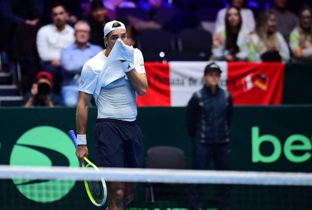 Tennis Davis Cup 2026: Deutschland - Peru am 06.02.2026 im Castello in Düsseldorf Jan-Lennard Struff ( GER ) Nordrhein-Westfalen Deutschland