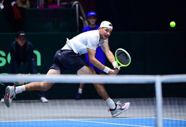 Tennis Davis Cup 2026: Deutschland - Peru am 06.02.2026 im Castello in Düsseldorf Jan-Lennard Struff ( GER ) Nordrhein-Westfalen Deutschland