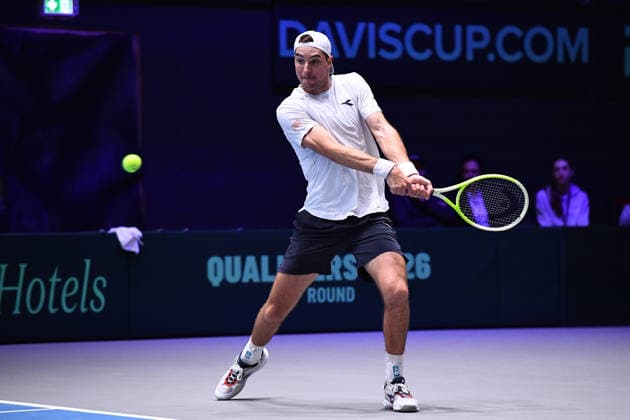 Tennis Davis Cup 2026: Deutschland - Peru am 06.02.2026 im Castello in Düsseldorf Jan-Lennard Struff ( GER ) Nordrhein-Westfalen Deutschland