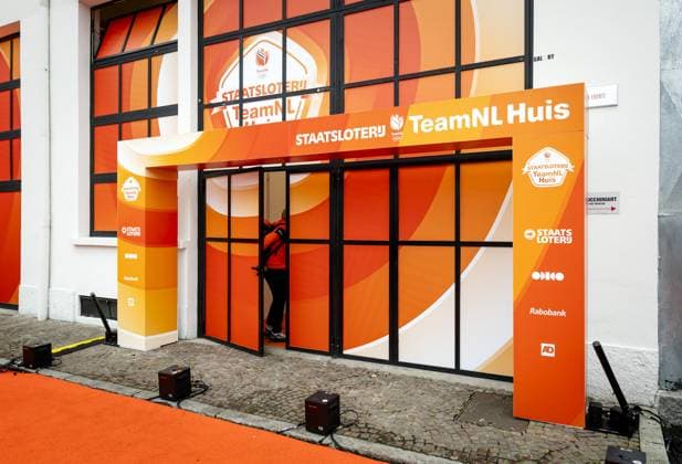 MILAN Exterior of the TeamNL House. The House is where Dutch people gather during the Winter Olympics to celebrate, among other things, the successes of Dutch athletes. ROBIN VAN LONKHUIJSEN ANP xVIxANPxSportx xxANPxIVx 549899242 originalFilename: 549899242.jpg