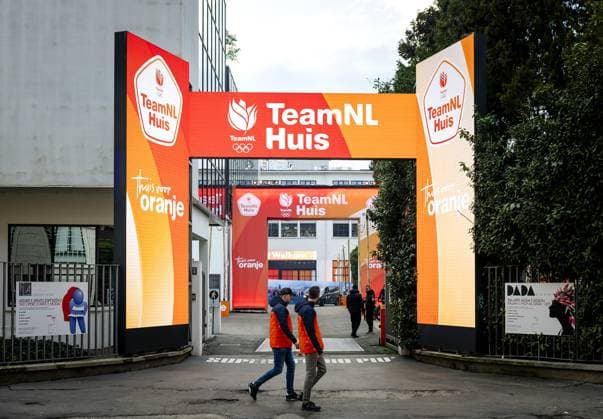 MILAN Exterior of the TeamNL House. The House is where Dutch people gather during the Winter Olympics to celebrate, among other things, the successes of Dutch athletes. ROBIN VAN LONKHUIJSEN ANP xVIxANPxSportx xxANPxIVx 549899246 originalFilename: 549899246.jpg