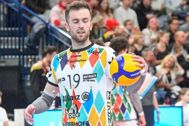 Ryan Poole (Powervolleys Düren, 19), Porträt, Portrait, 06.02.2026, Düren (Deutschland), Volleyball, 1. Bundesliga Männer, SWD Powervolleys Düren - FT 1844 Freiburg