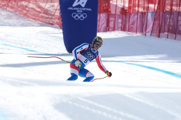 Nils Alphand (FRA) during the Olympic Winter games, Winterspiele,Spiele, Summer games Milano-Cortina 2026, Alpine Skiing Men s Downhill on February 07, 2026 at Stelvio Ski Centre in Bormio, Italy  Copyright: xSergioxBisi IPAxSportx xipa-agency.netx xx IPA_71061667 IPA_Agency_IPA71061667