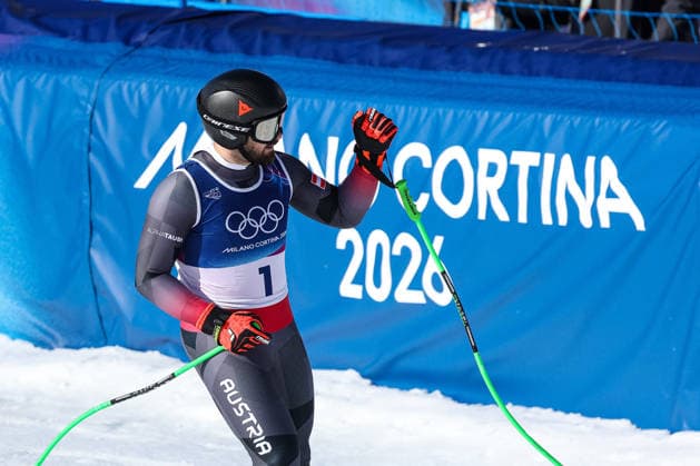 GIOCHI OLIMPICI - Olimpiadi Invernali Milano-Cortina 2026 - Alpine Skiing Men s Downhill Daniel Hemetsberger (AUT) during the Olympic Winter games, Winterspiele,Spiele, Summer games Milano-Cortina 2026, Alpine Skiing Men s Downhill on February 07, 2026 at Stelvio Ski Centre in Bormio, Italy Cortina D Ampezzo Italy  Copyright: xIPAxSport ABACAx