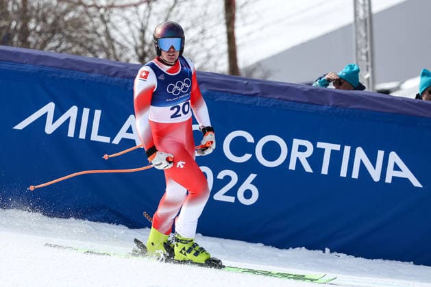 Stefan Rogentin (SUI) during the Olympic Winter games, Winterspiele,Spiele, Summer games Milano-Cortina 2026, Alpine Skiing Men s Downhill on February 07, 2026 at Stelvio Ski Centre in Bormio, Italy  Copyright: xSergioxBisi IPAxSportx xipa-agency.netx xx IPA_71062960 IPA_Agency_IPA71062960