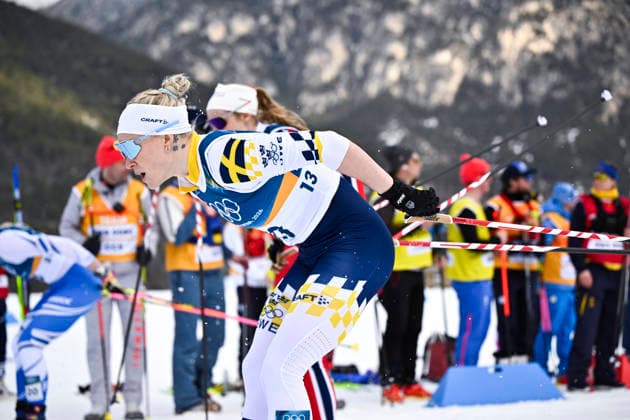 VAL DI FIEMME, ITALIEN 20260207 Sveriges Jonna Sundling i damernas skiathlon 10+10 km under vinter-OS i Val di Femme i Italien. VAL DI FIEMME ITALIEN x10430x *** VAL DI FIEMME, ITALY 20260207 Swedens Jonna Sundling in the womens skiathlon 10 10 km during the Winter Olympics in Val di Femme, Italy VAL DI FIEMME ITALY x10430x  Copyright: xChristinexOlsson TTx OS 2026 SKIDOR