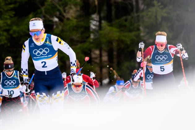 260207 Moa Ilar of Sweden and Teresa Stadlober of Austria compete in the women s 20 km cross-country skiing skiathlon during day 1 of the 2026 Winter Olympics on February 7, 2026 in Val di Fiemme. Photo: Maxim Thore BILDBYRAN kod MT MT0961 skidor cross-country skiing langrenn Olympic Games, Olympische Spiele, Olympia, OS olympics winter olympics os ol olympiska spel vinter-os olympiske leker milano cortina 2026 milan cortina 2026 milano cortina 2026 olympic games milano cortina 2026 winter olympic games milano cortina-os milano cortina-ol vinter-ol 1 bbeng skiathlon dam sverige *** 260207 Moa Ilar of Sweden and Teresa Stadlober of Austria compete in the women s 20 km cross country skiing skiathlon during day 1 of the 2026 Winter Olympics on February 7, 2026 in Val di Fiemme Photo Maxim Thore BILDBYRAN kod MT MT0961 skidor cross country skiing langrenn olympic games olympics winter olympics os ol olympiska spel vinter os olympiske leker milano cortina 2026 milan cortina 2026 milano cortina 2026 olympic games milano cortina 2026 winter olympic games milano cortina os milano cortina ol vinter ol 1 bbeng skiathlon dam sverige  Copyright: MAXIMxTHORE BB260207MT014