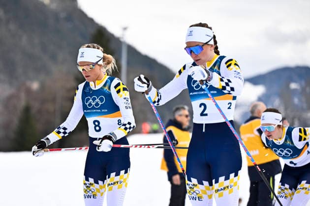 VAL DI FIEMME, ITALIEN 20260207 Sveriges Frida Karlsson, Moa Ilar och bakom är Ebba Andersson i damernas skiathlon 10+10 km under vinter-OS i Val di Femme i Italien. VAL DI FIEMME ITALIEN x10430x *** VAL DI FIEMME, ITALY 20260207 Swedens Frida Karlsson, Moa Ilar and behind is Ebba Andersson in the womens skiathlon 10 10 km during the Winter Olympics in Val di Femme, Italy VAL DI FIEMME ITALY x10430x  Copyright: xChristinexOlsson TTx OS 2026 SKIDOR