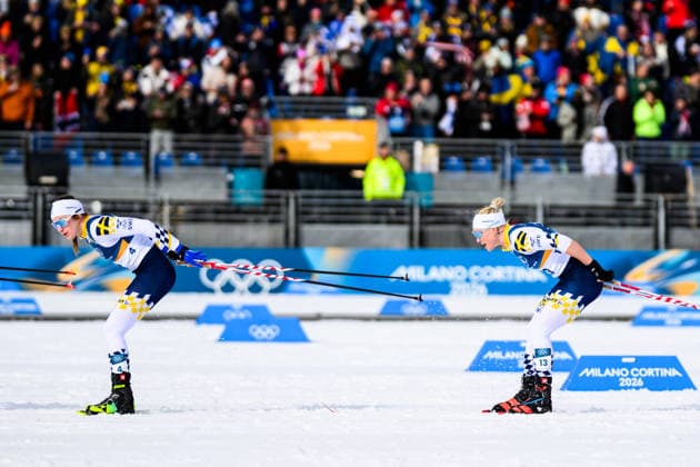 260207 Ebba Andersson and Jonna Sundling of Sweden compete in the women s 20 km cross-country skiing skiathlon during day 1 of the 2026 Winter Olympics on February 7, 2026 in Val di Fiemme. Photo: Maxim Thore BILDBYRAN kod MT MT0961 skidor cross-country skiing langrenn Olympic Games, Olympische Spiele, Olympia, OS olympics winter olympics os ol olympiska spel vinter-os olympiske leker milano cortina 2026 milan cortina 2026 milano cortina 2026 olympic games milano cortina 2026 winter olympic games milano cortina-os milano cortina-ol vinter-ol 1 bbeng skiathlon dam sverige *** 260207 Ebba Andersson and Jonna Sundling of Sweden compete in the women s 20 km cross country skiing skiathlon during day 1 of the 2026 Winter Olympics on February 7, 2026 in Val di Fiemme Photo Maxim Thore BILDBYRAN kod MT MT0961 skidor cross country skiing langrenn olympic games olympics winter olympics os ol olympiska spel vinter os olympiske leker milano cortina 2026 milan cortina 2026 milano cortina 2026 olympic games milano cortina 2026 winter olympic games milano cortina os milano cortina ol vinter ol 1 bbeng skiathlon dam sverige  Copyright: MAXIMxTHORE BB260207MT017