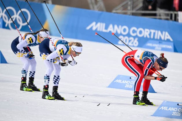 VAL DI FIEMME, ITALY 20260207 Sweden s Frida Karlsson, Norway s Astrid Öyre Slind and Sweden s Ebba Andersson in the back in the women s skiathlon 10+10 km during the Winter Olympics in Val di Femme in Italy. *** The image is included in the SPORTS PACKAGE. For others PAYMENT IMAGE *** VAL DI FIEMME ITALY x10430x *** VAL DI FIEMME, ITALY 20260207 Sweden s Frida Karlsson, Norway s Astrid Öyre Slind and Sweden s Ebba Andersson in the back in the women s skiathlon 10 10 km during the Winter Olympics in Val di Femme in Italy The image is included in the SPORTS PACKAGE For others PAYMENT IMAGE VAL DI FIEMME ITALY x10430x  Copyright: xChristinexOlsson TTx OLYMPICS 2026 SKIING