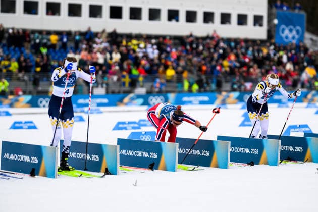 260207 Ebba Andersson of Sweden, Astrid oyre Slind of Norway and Frida Karlsson of Sweden compete in the women s 20 km cross-country skiing skiathlon during day 1 of the 2026 Winter Olympics on February 7, 2026 in Val di Fiemme. Photo: Maxim Thore BILDBYRAN kod MT MT0961 skidor cross-country skiing langrenn Olympic Games, Olympische Spiele, Olympia, OS olympics winter olympics os ol olympiska spel vinter-os olympiske leker milano cortina 2026 milan cortina 2026 milano cortina 2026 olympic games milano cortina 2026 winter olympic games milano cortina-os milano cortina-ol vinter-ol 1 bbeng skiathlon dam norge sverige *** 260207 Ebba Andersson of Sweden, Astrid oyre Slind of Norway and Frida Karlsson of Sweden compete in the women s 20 km cross country skiing skiathlon during day 1 of the 2026 Winter Olympics on February 7, 2026 in Val di Fiemme Photo Maxim Thore BILDBYRAN kod MT MT0961 skidor cross country skiing langrenn olympic games olympics winter olympics os ol olympiska spel vinter os olympiske leker milano cortina 2026 milan cortina 2026 milano cortina 2026 olympic games milano cortina 2026 winter olympic games milano cortina os milano cortina ol vinter ol 1 bbeng skiathlon dam norge sverige  Copyright: MAXIMxTHORE BB260207MT028
