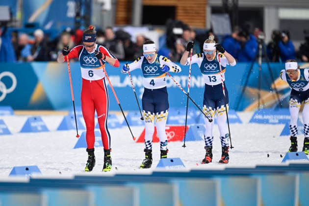 VAL DI FIEMME, ITALY 20260207 Norway s Astrid Öyre Slind, Sweden s Ebba Andersson and Jonna Sundling in the women s skiathlon 10+10 km during the Winter Olympics in Val di Femme in Italy. VAL DI FIEMME ITALY x10430x *** VAL DI FIEMME, ITALY 20260207 Norway s Astrid Öyre Slind, Sweden s Ebba Andersson and Jonna Sundling in the women s skiathlon 10 10 km during the Winter Olympics in Val di Femme in Italy VAL DI FIEMME ITALY x10430x  Copyright: xChristinexOlsson TTx OLYMPICS 2026 SKIING