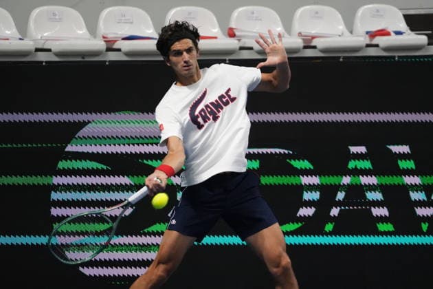 TENNIS - DAVIS CUP 2026 - FRANCE v SLOVAKIA Pierre - Hugues Herbert of French during the Davis Cup 2026, Qualifiers tennis event on 7 February 2026 at Le Chaudron in Le Portel, France - Photo Laurent Lairys Le PortelFrance  Copyright: xLaurentxLairysx