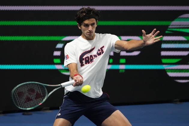 TENNIS - DAVIS CUP 2026 - FRANCE v SLOVAKIA Pierre - Hugues Herbert of French during the Davis Cup 2026, Qualifiers tennis event on 7 February 2026 at Le Chaudron in Le Portel, France - Photo Laurent Lairys Le PortelFrance  Copyright: xLaurentxLairysx