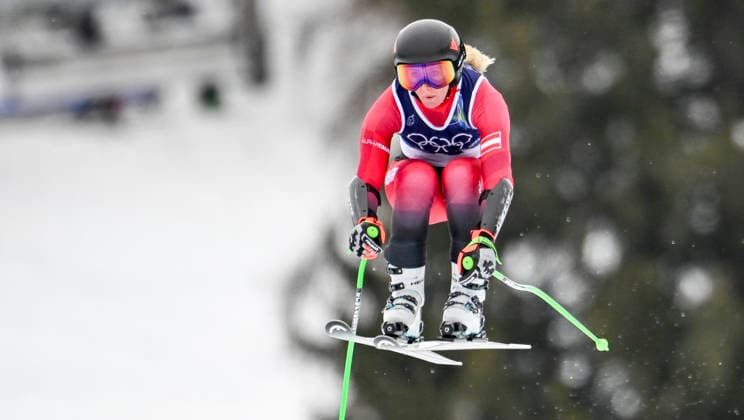 OLYMPICS - Winter Olympic Games, Olympische Spiele, Olympia, OS Milano Cortina 2026 CORTINA D AMPEZZO,ITALY,07.FEB.26 - OLYMPICS, ALPINE SKIING - Winter Olympic Games Milano Cortina 2026, preview, downhill training, women. Image shows Cornelia Huetter (AUT).  GEPAxpictures xAlexanderxSolc
