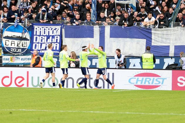 07.02.2026, xrekx, Fussball 2.Bundesliga, SV Elversberg - Hertha BSC Berlin v.l. Torjubel nach dem Tor zum celebrating the goal celebrate 0:1 durch Pascal Klemens (Hertha BSC) Fabian Reese (Hertha BSC) (DFL DFB REGULATIONS PROHIBIT ANY USE OF PHOTOGRAPHS as IMAGE SEQUENCES and or QUASI-VIDEO) Elversberg