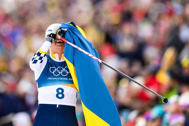 260207 Frida Karlsson of Sweden celebrates after winning the women s 20 km cross-country skiing skiathlon during day 1 of the 2026 Winter Olympics on February 7, 2026 in Val di Fiemme. Photo: Maxim Thore BILDBYRAN kod MT MT0961 skidor cross-country skiing langrenn Olympic Games, Olympische Spiele, Olympia, OS olympics winter olympics os ol olympiska spel vinter-os olympiske leker milano cortina 2026 milan cortina 2026 milano cortina 2026 olympic games milano cortina 2026 winter olympic games milano cortina-os milano cortina-ol vinter-ol 1 bbeng skiathlon dam sverige os-guld guld jubel medalj *** 260207 Frida Karlsson of Sweden celebrates after winning the women s 20 km cross country skiing skiathlon during day 1 of the 2026 Winter Olympics on February 7, 2026 in Val di Fiemme Photo Maxim Thore BILDBYRAN kod MT MT0961 skidor cross country skiing langrenn olympic games olympics winter olympics os ol olympiska spel vinter os olympiske leker milano cortina 2026 milan cortina 2026 milano cortina 2026 olympic games milano cortina 2026 winter olympic games milano cortina os milano cortina ol vinter ol 1 bbeng skiathlon dam sverige os guld guld jubel medalj  Copyright: MAXIMxTHORE BB260207MT062