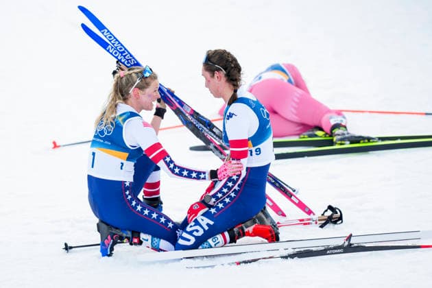 Winter Olympics in Milan Cortina 2026 Val di Fiemme, Italy 20260207. Jessie Diggins from the USA and Julia Kern from the USA after the women s cross-country 20 km Skiathlon at Lago di Tesero during the Winter Olympics in Milano Cortina 2026. Photo: Lise Aserud NTB Val di Fiemme Italy EDITORIAL USE ONLY. RESTRICTED USE FOR BETTING COMPANIES Ref:_SPOfFuSX_-csKo.jpg *** Winter Olympics in Milan Cortina 2026 Val di Fiemme, Italy 20260207 Jessie Diggins from the USA and Julia Kern from the USA after the women s cross country 20 km Skiathlon at Lago di Tesero during the Winter Olympics in Milano Cortina 2026 Photo Lise Aserud NTB Val di Fiemme Italy EDITORIAL USE ONLY RESTRICTED USE FOR BETTING COMPANIES  Copyright: xLisexAserudx xNTBx