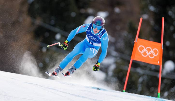 OLYMPICS - Winter Olympic Games, Olympische Spiele, Olympia, OS Milano Cortina 2026 BORMIO,ITALY,07.FEB.26 - OLYMPICS, ALPINE SKIING - Winter Olympic Games Milano Cortina 2026, downhill, men. Image shows Giovanni Franzoni (ITA).  GEPAxpictures xHaraldxSteiner