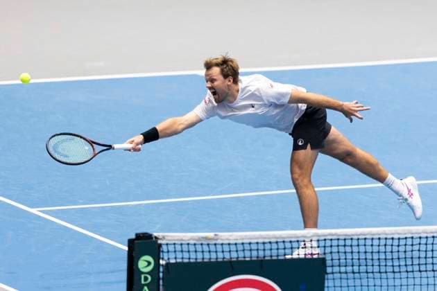 Davis Cup: Deutschland - Peru, 07.02.2026 Krawietz GER) während des Davis Cup Davis Cup: Deutschland - Peru im CASTELLO am February 7, 2026 in Duesseldorf, Germany. Copyright: xBEAUTIFULxSPORTS KennyxBeelex