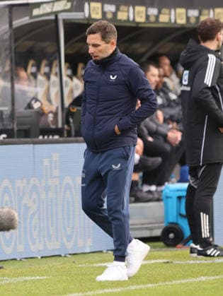 07.02.2025, Fussball, Herren, 2. Bundesliga, Saison 2025 2026, SV 07 Elversberg - Hertha BSC Berlin, Trainer Stefan Leitl (Hertha BSC Berlin) Elversberg Ursapharm-Arena an der Kaiserlinde Saarland Deutschland (DEU)